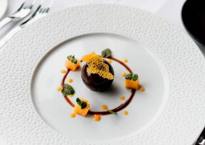 Plat gastronomique restaurant relais de la poste