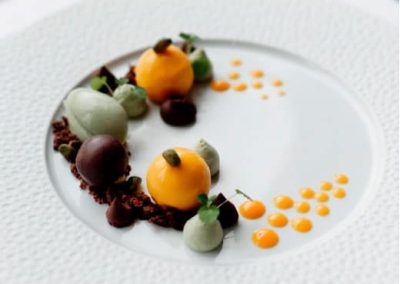 Plat gastronomique restaurant relais de la poste